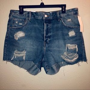 H&M - high waisted ripped jeans
